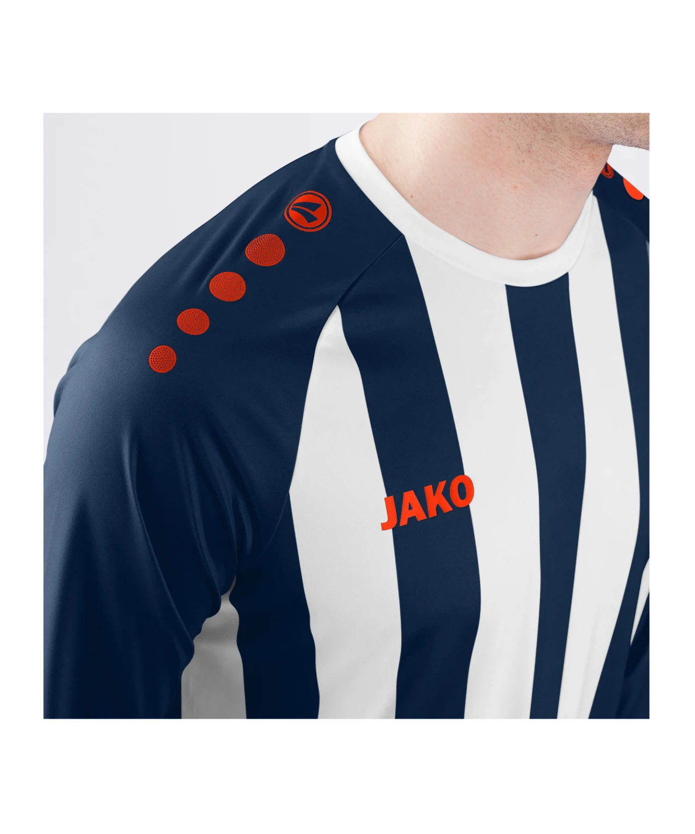JAKO Inter Trikot Langarm Blau Weiss Rot F935