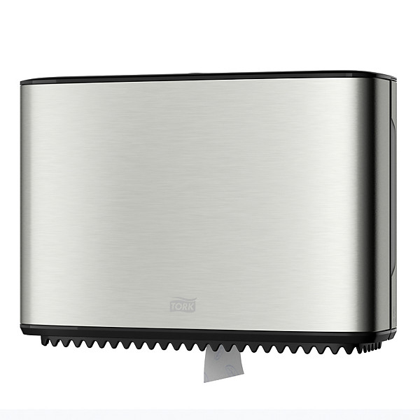 Distributeur papier toilette Tork Jumbo acier inoxydable pour bobines