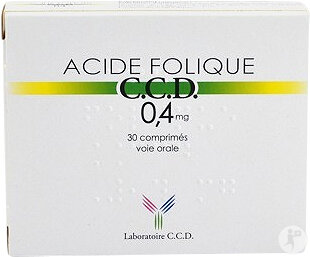 Acide Folique C.C.D. 0,4mg 30 Comprimés