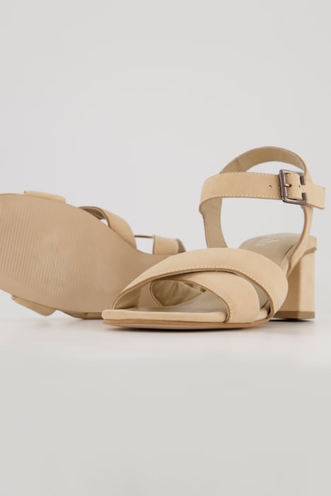 Leder-Sandalen, gekreuzte Riemen, Weite H