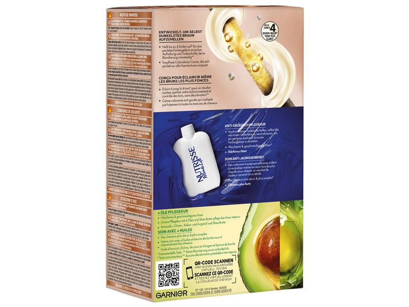 Garnier Haarcoloration Ultra Lift Kastanienbraun Aufhellung in Naturbraun hellt dunkles Haar ohne vorherige Blondierung um bis zu vier Stufen auf
