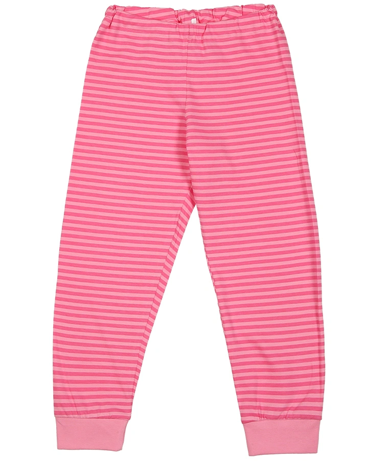 Schlafanzug CLASSICS – PFERD 2-teilig lang in rosa/pink