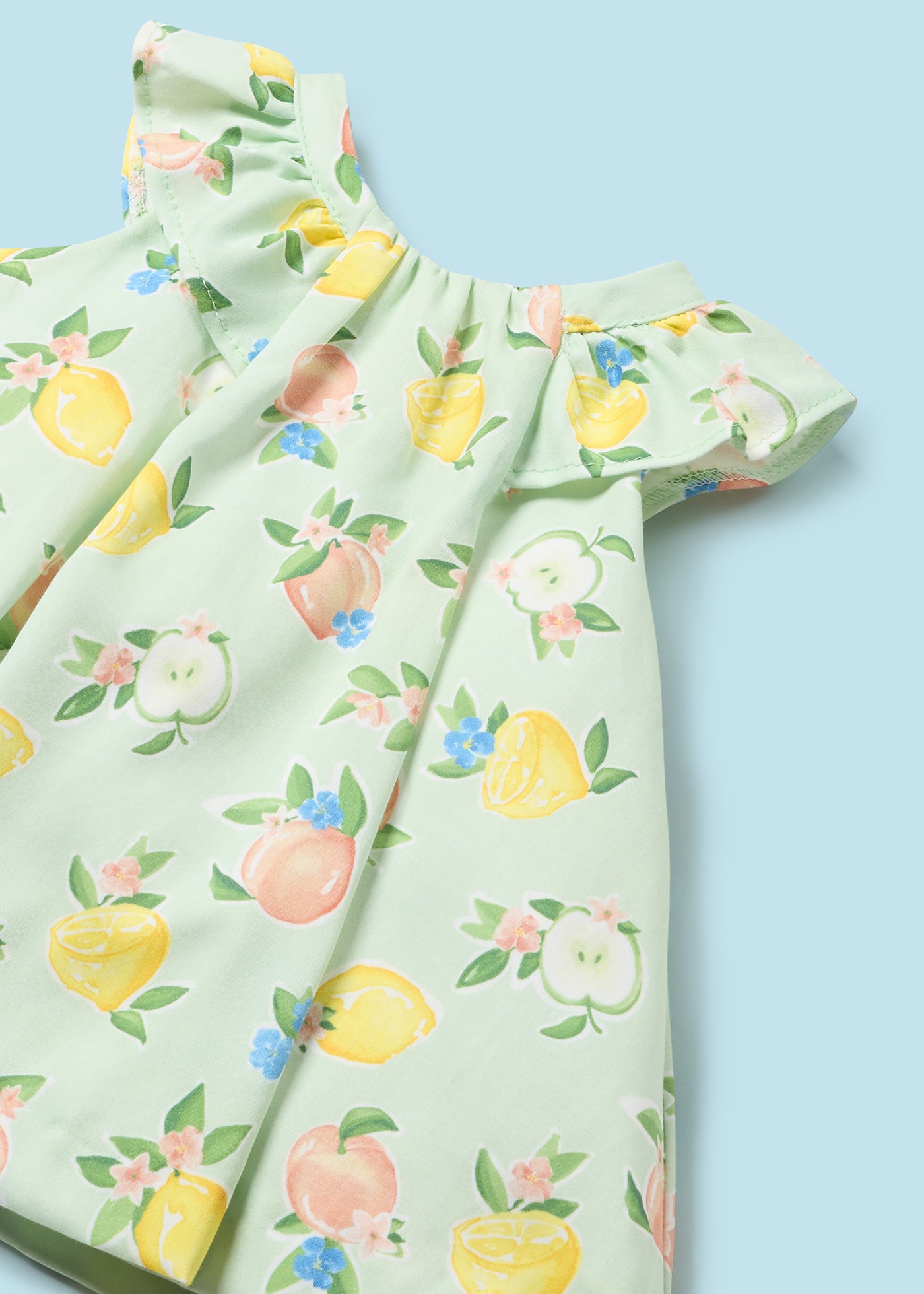 Vestido de fralda estampado em cetim Juicy para recém-nascido