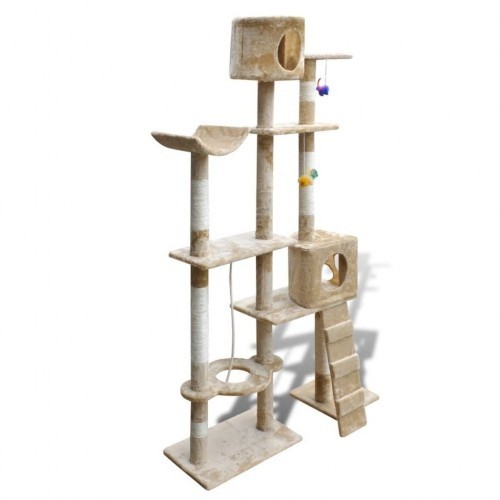Poste arranhador bege para gatos