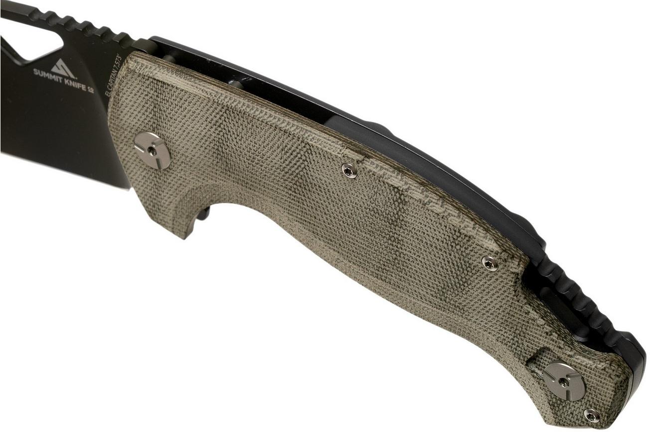 Fox El Capitan SK-02 PVD Summit Knife Co, Black PVD zakmes, Tommaso Rumici design