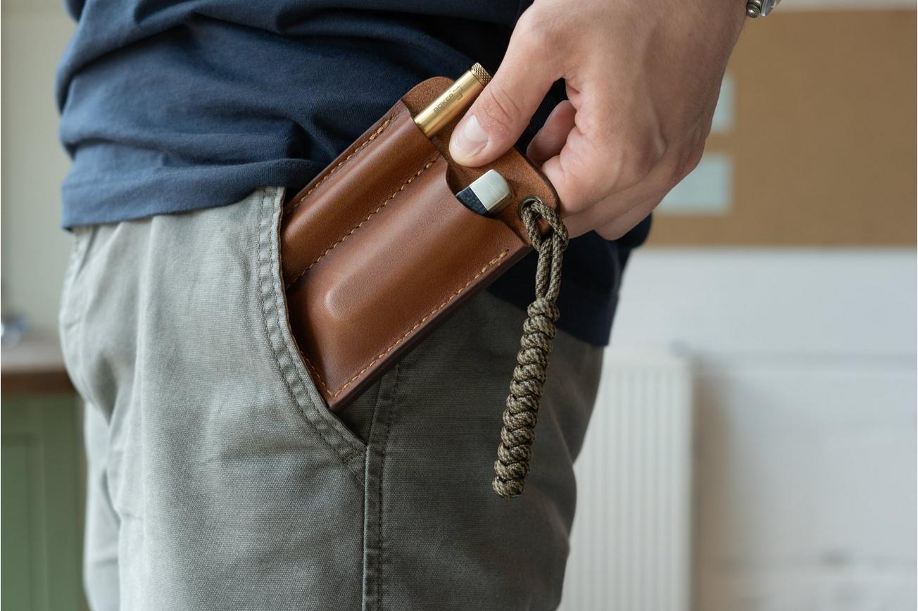 1791 EDC Heavy Duty Easy-Slide Large Flex Tool Organizer EDC-HD-ES-LF-BUR-A Burgundy, lederen riemholster