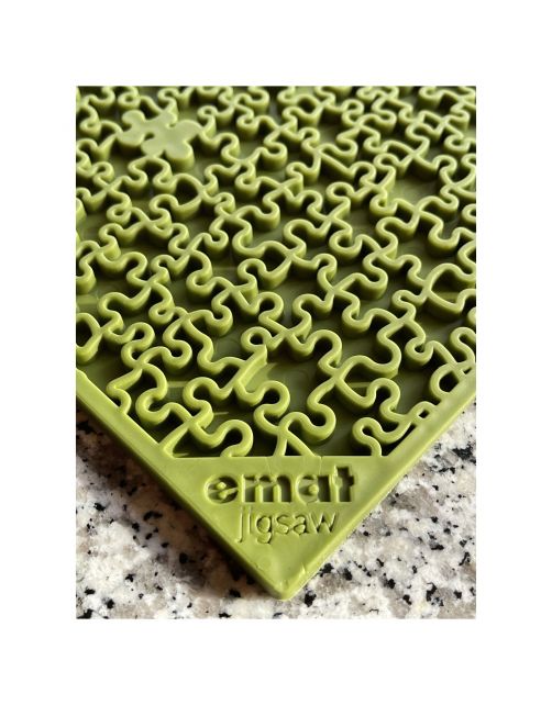 Sodapup Lickmat Jigsaw - Hondenvoerbak - Groen Large