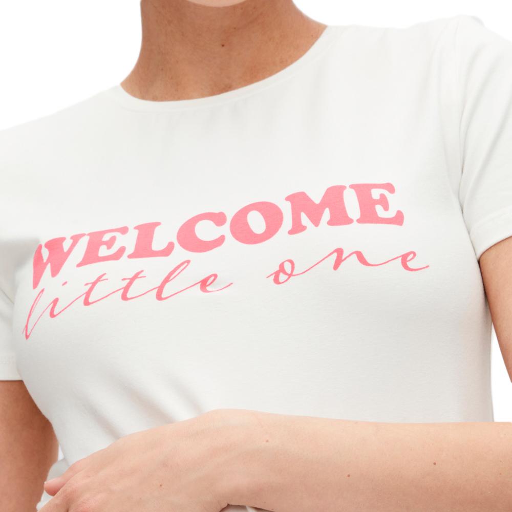 Mamalicious T-shirt Blanc Femme Mamalicious Welcome