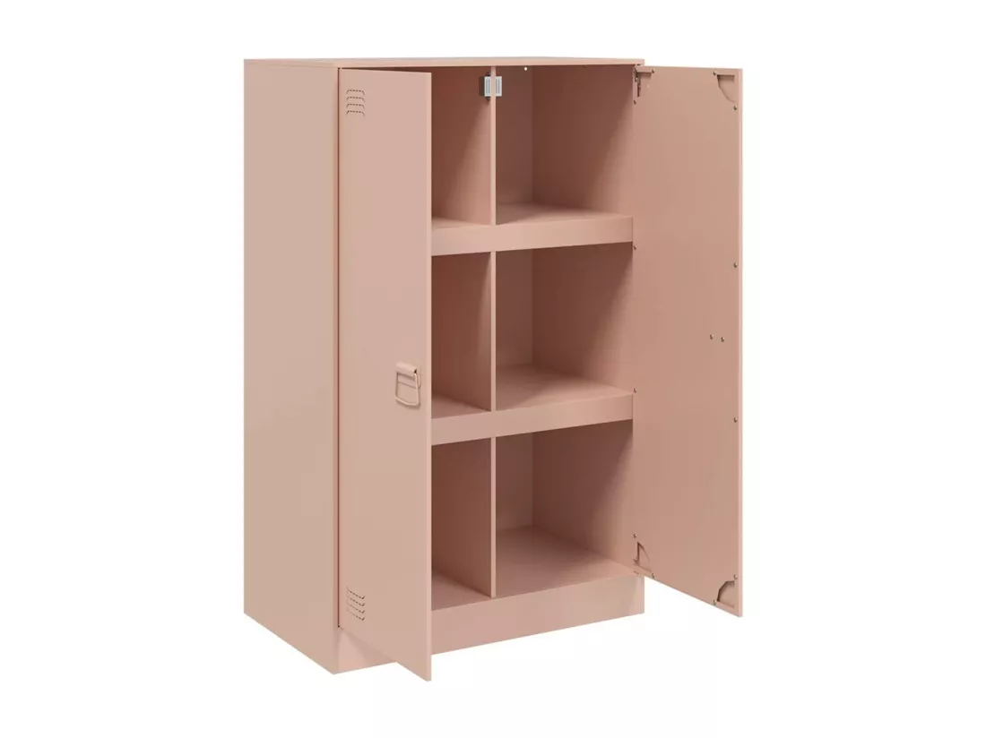 Buffet rose 67x39x107 cm acier