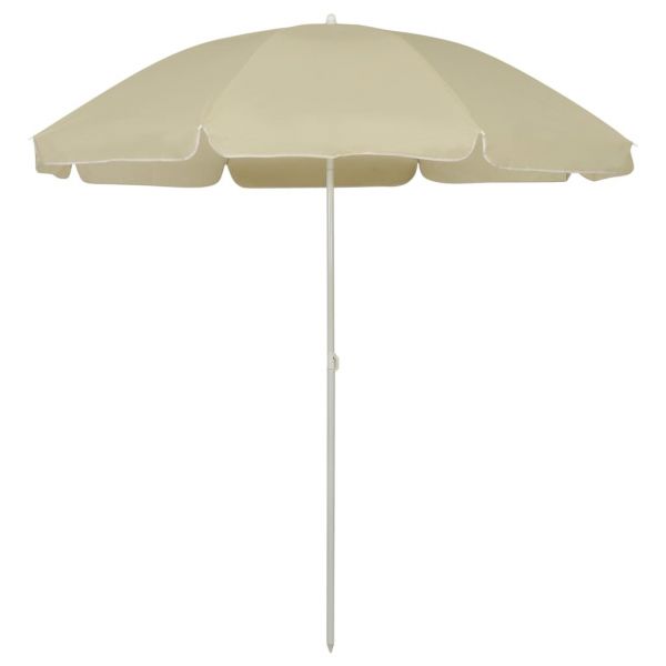 vidaXL Guarda-sol de Praia 240 cm Amarelo Areia - 4113244988