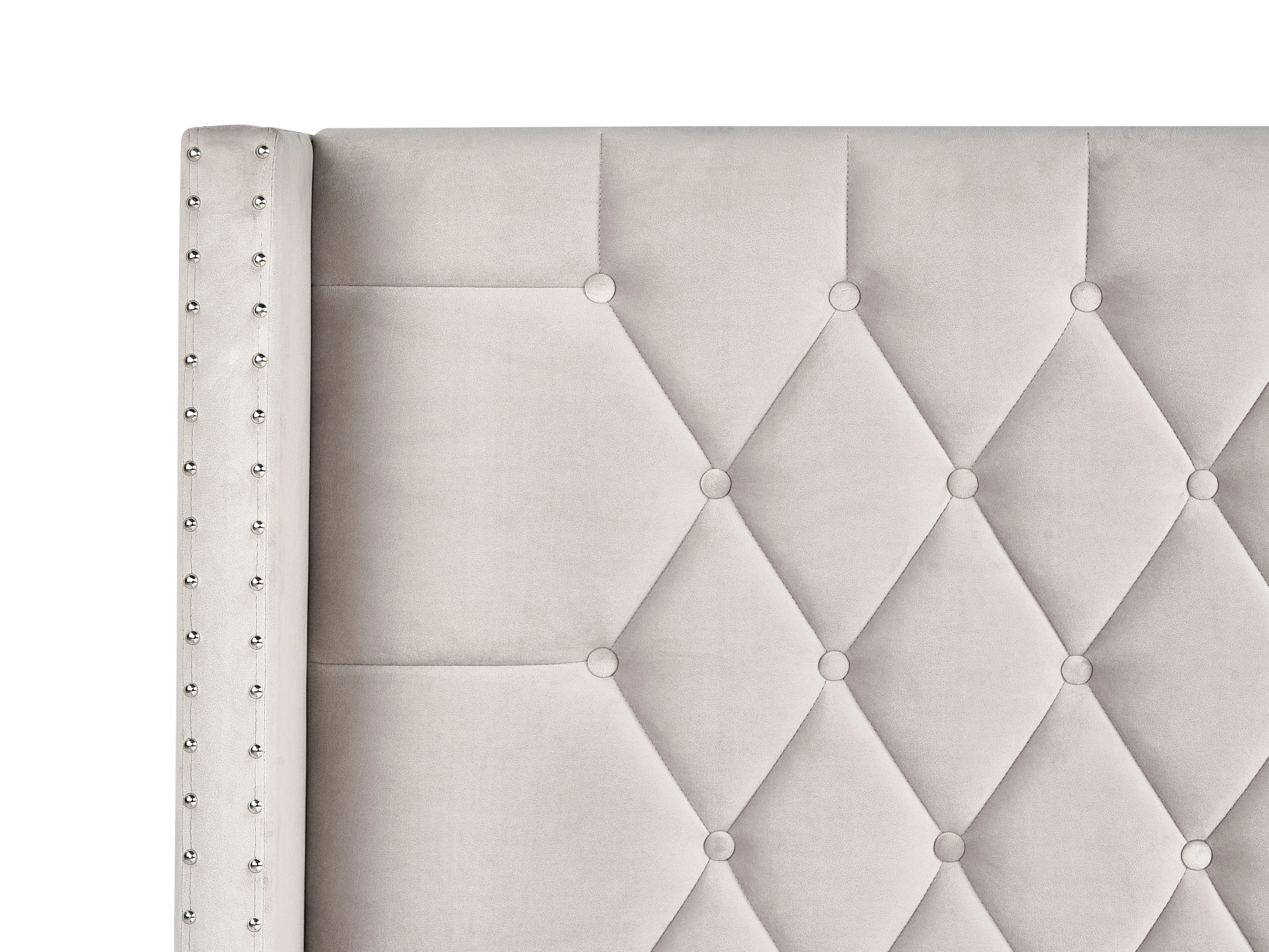Bed met opbergruimte Fluweel LUBBON 140 x 200 cm Taupe