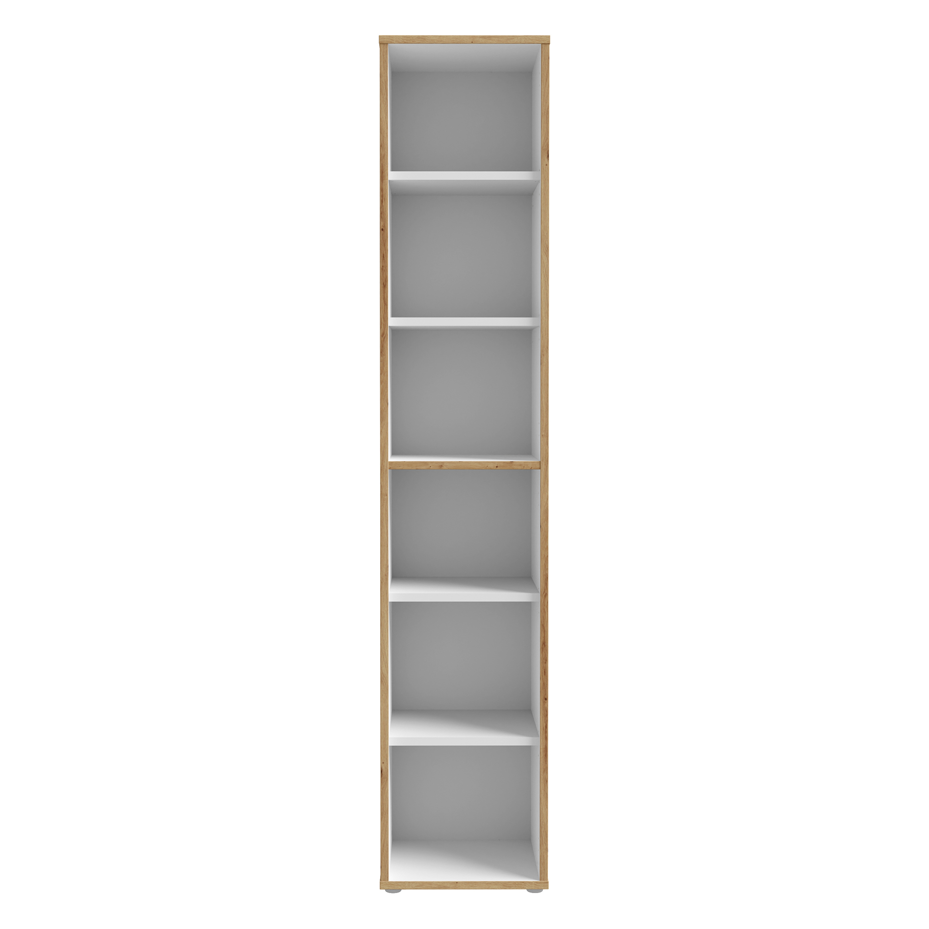 Regal - weiß-Artisan Eiche - 6 Fächer
