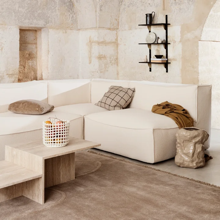 Ferm Living - Keramik Korb, gross, cashmere