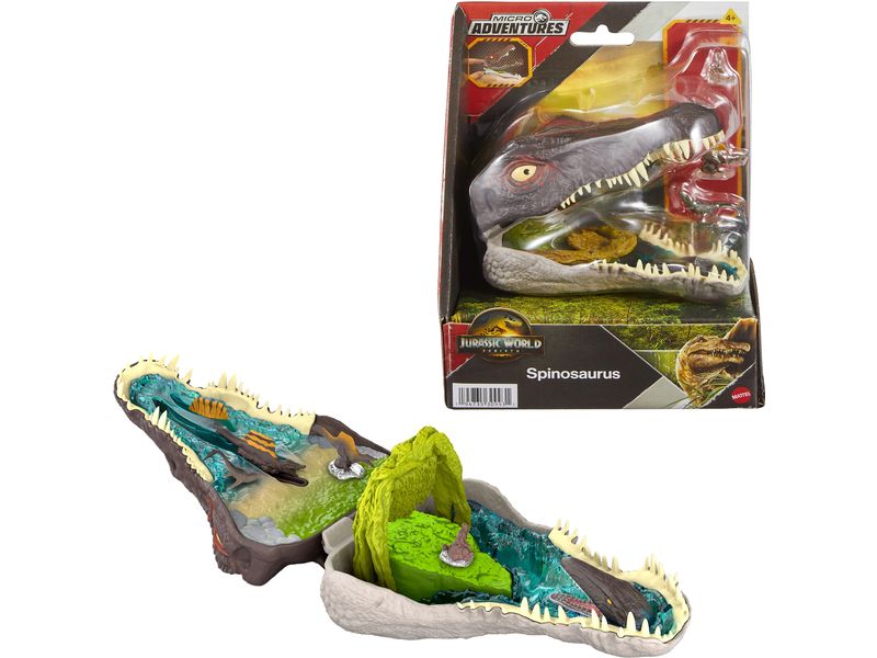 Mattel Jurassic World Micro Compact Spinosaurus 12 cm Dino-Kinderspielzeug