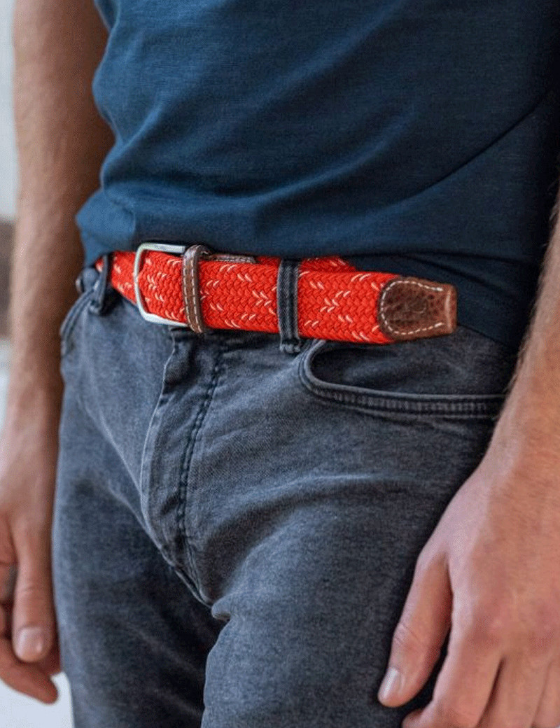 BILLYBELT CEINTURE TRESSÉE TAMPICO ORANGE