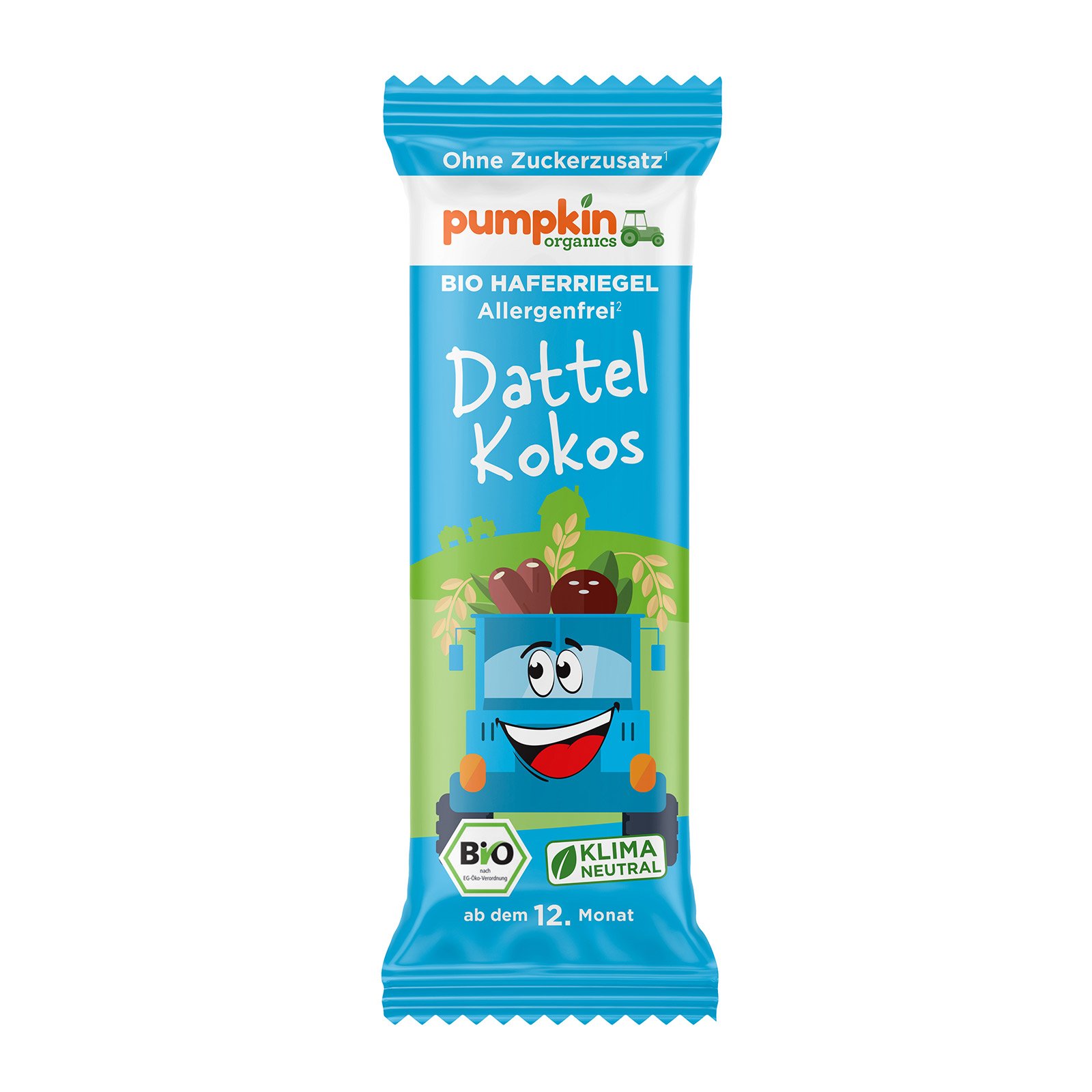Pumpkin Organics Bio Haferriegel Dattel Kokos
