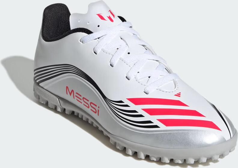 Adidas Perfor ce F50 Messi Club junior voetbalschoenen wit rood grijs
