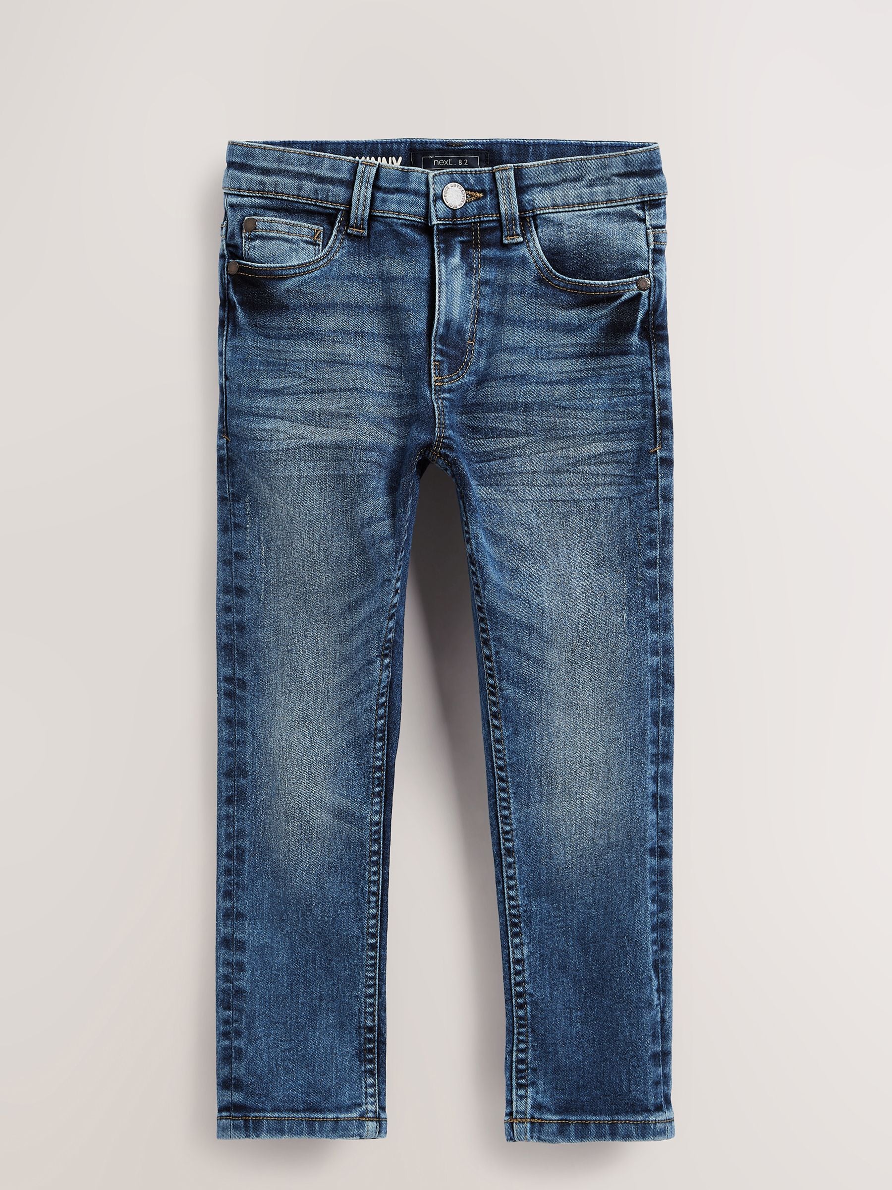 Blauw met zuurwassing - Stretchjeans (3-17jr)