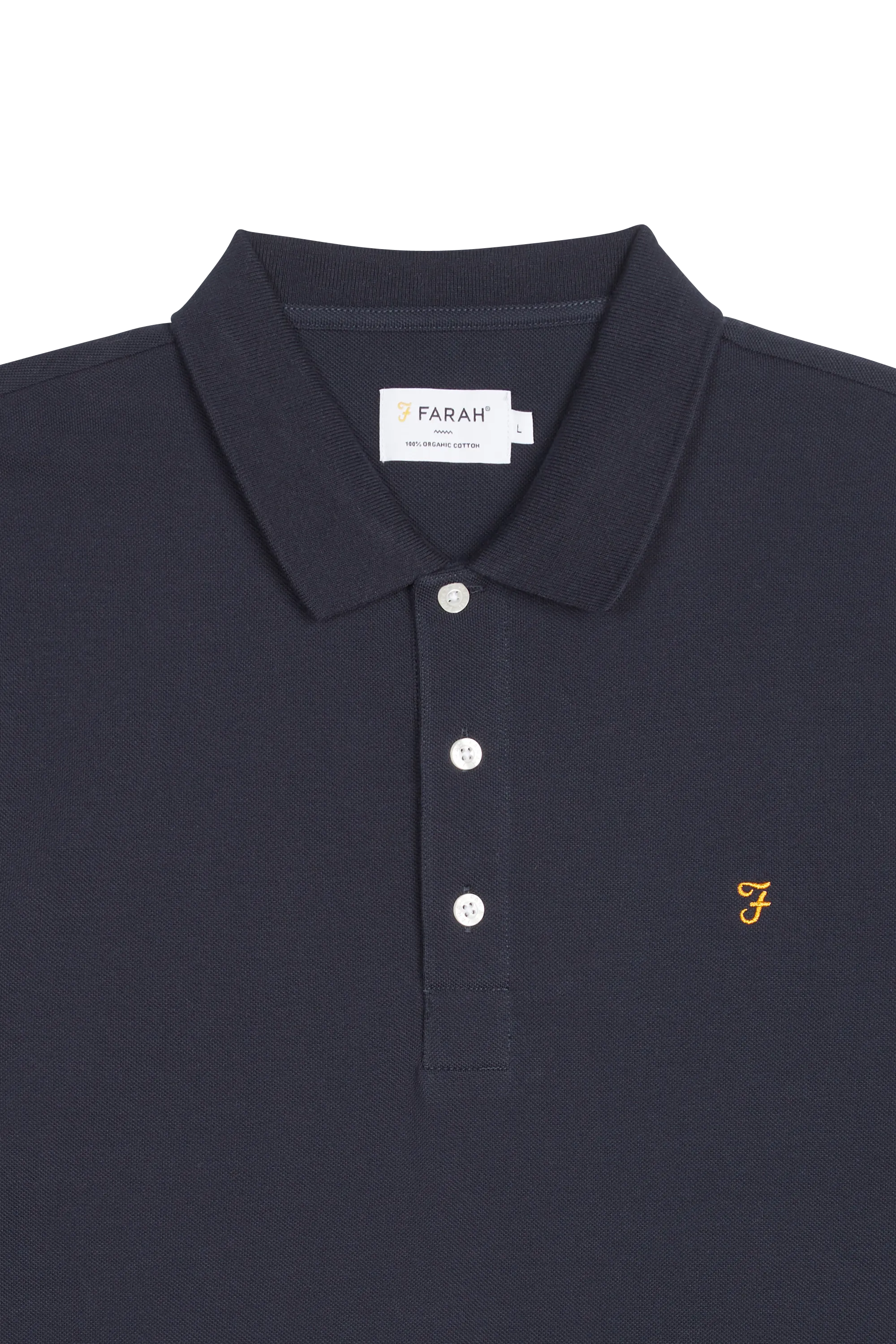 FARAH Polo à manches courtes en coton bio  BLANES Bleu