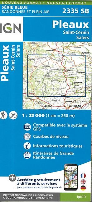 IGN - 2335 SB PLEAUX ST CERNIN SALERS 1 25 000