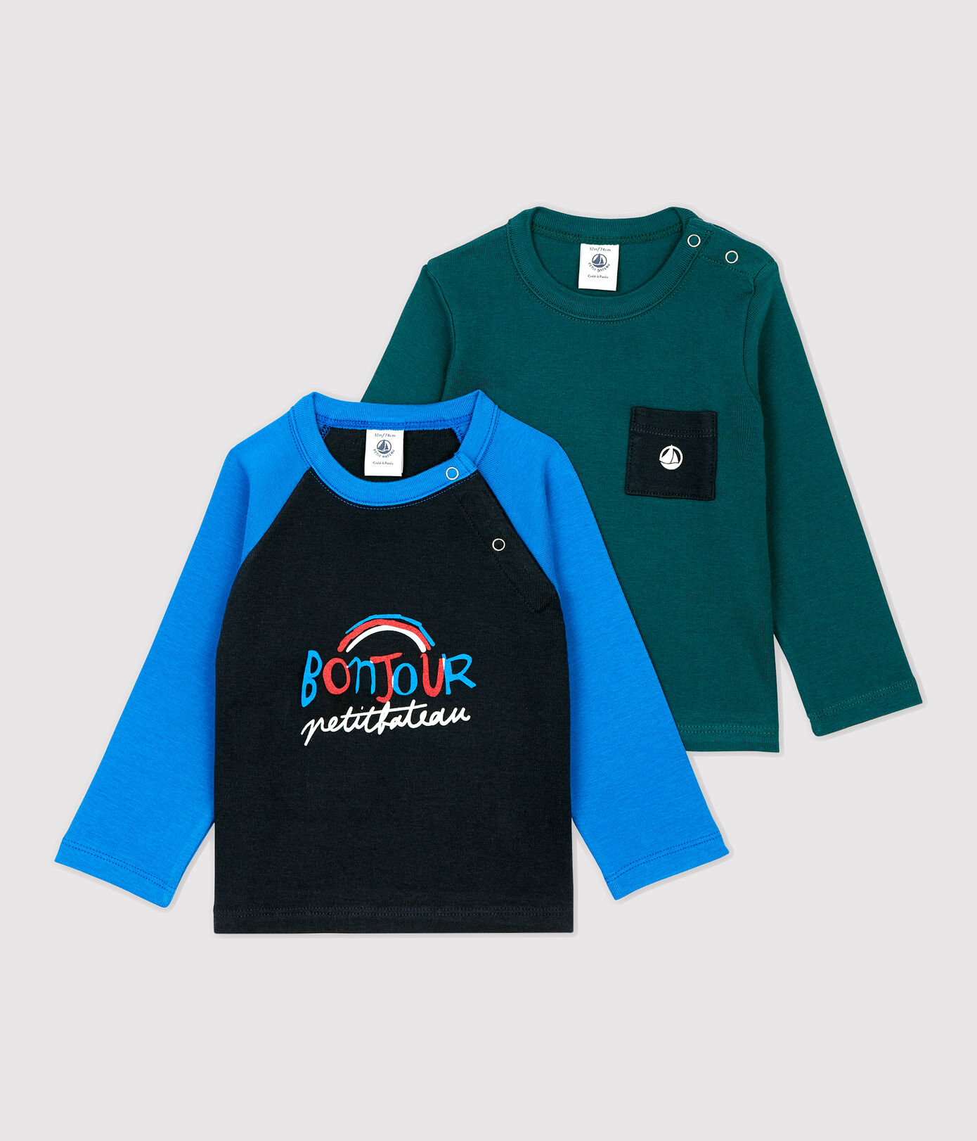 Lot de 2 tshirts coton bébé.