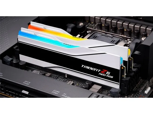G.Skill Trident Z5 Neo RGB - DDR5 - sæt - 32 GB: 2 x 16 GB - DIMM 288-PIN - 6400 MHz / PC5-51200 - CL32 - 1.4 V - ikke bufferet - on-die ECC - hvid