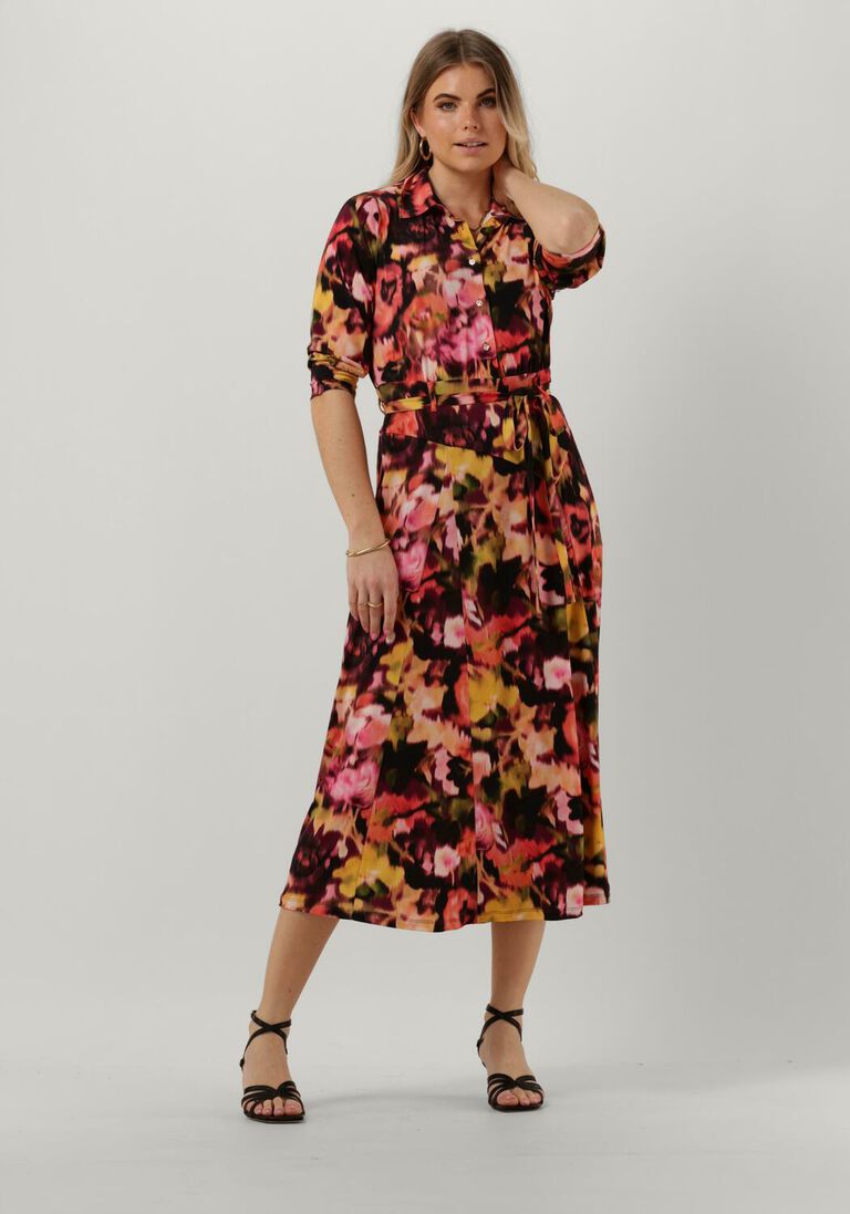 VANILIA multi vanilia midi jurk blurry dress