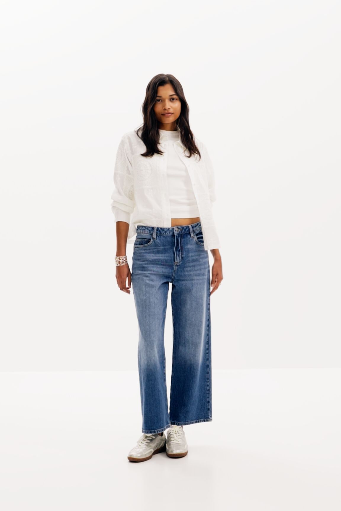 calça jeans culote