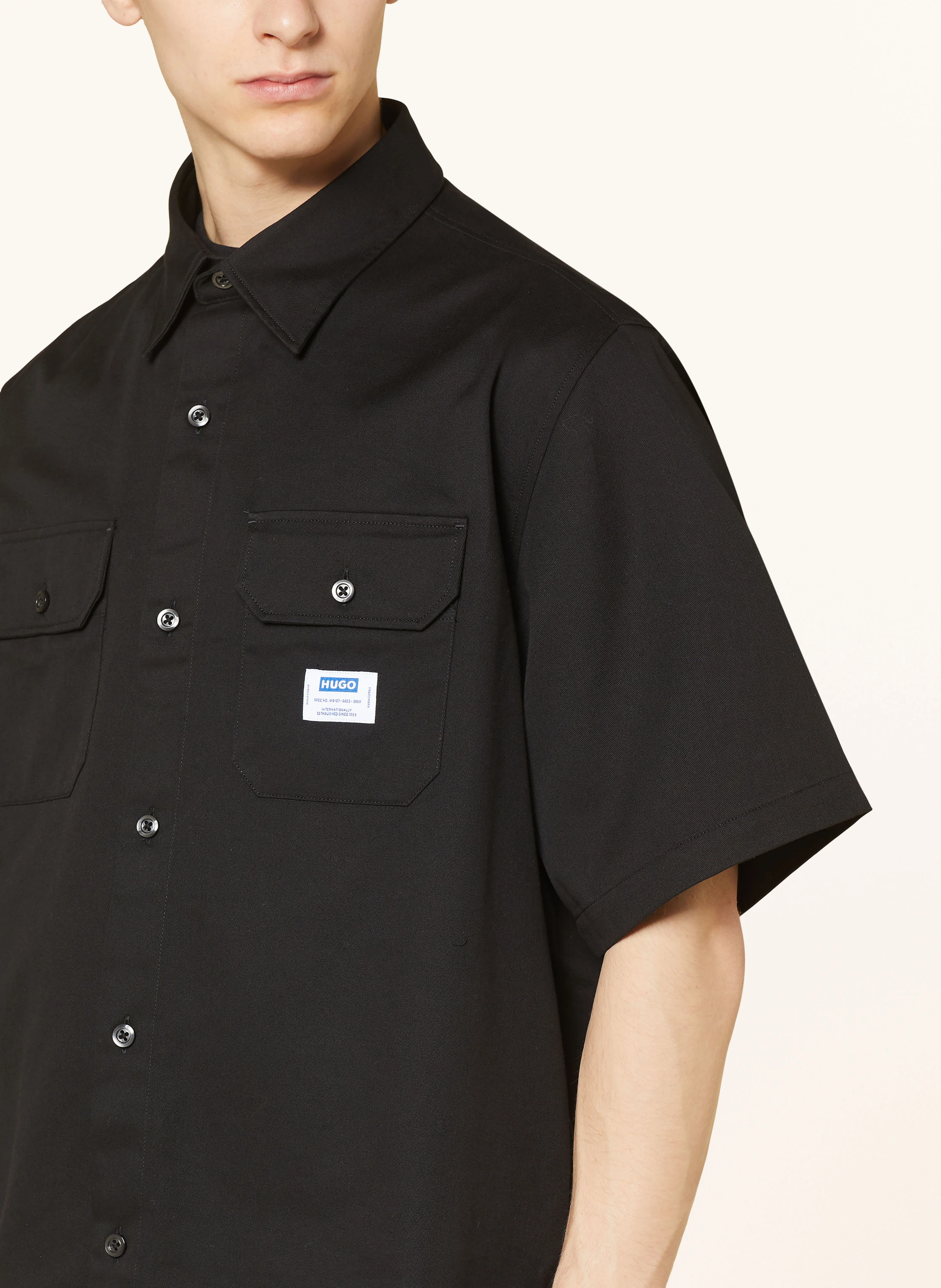HUGO BLUE Kurzarm-Hemd EKYNO Comfort Fit