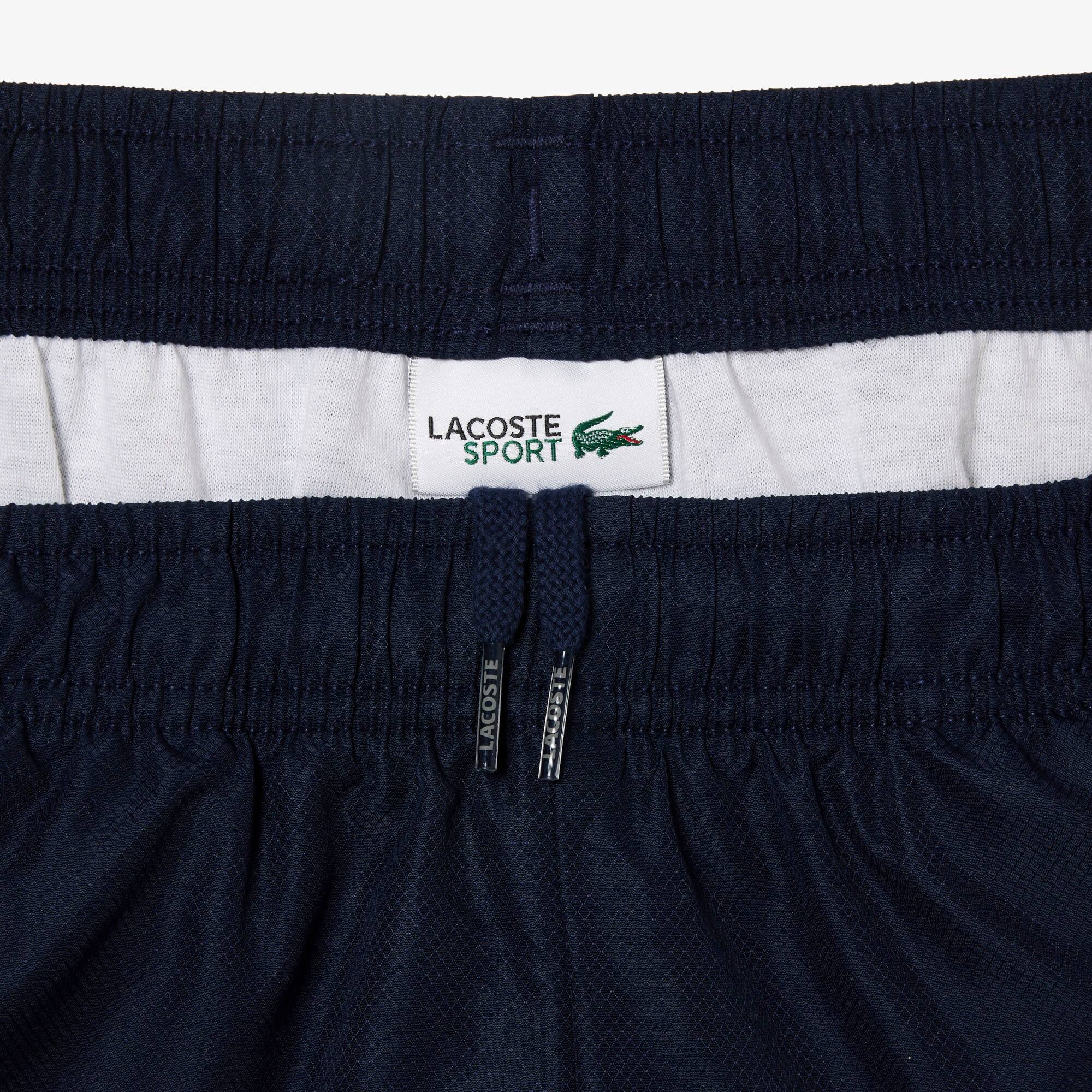 Jungen LACOSTE SPORT Shorts aus Diamant-Taft Hosen - Blau - Lacoste - Jungen