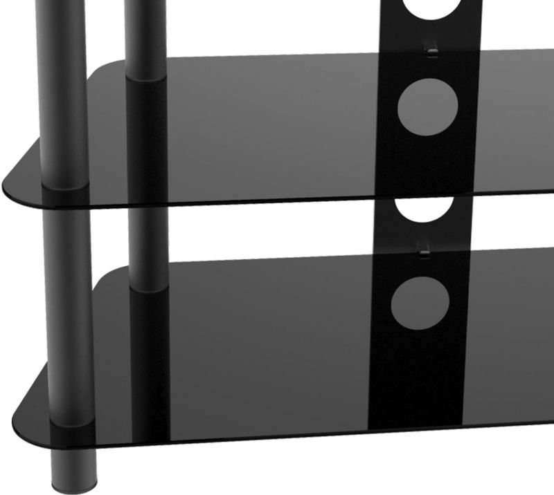 TV Meubel - Dressoir - Zwart - Glas - 80 cm Breed