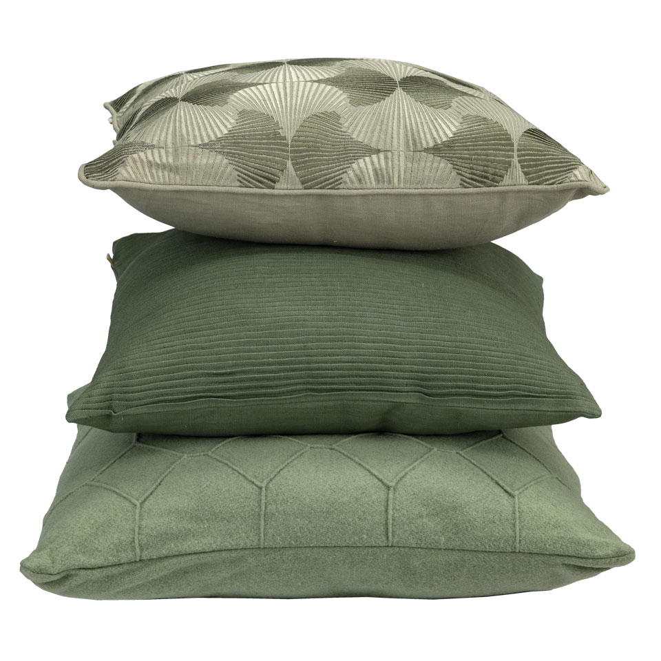 Sierkussen Art Nouveau linnen dewgreen 45x45 cm