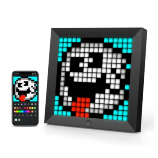 (20x20cm) Digitaler Pixel Bilderrahmen Home Deko Fotorahmen mit App Steuerung (iOS/Android) - Schwarz