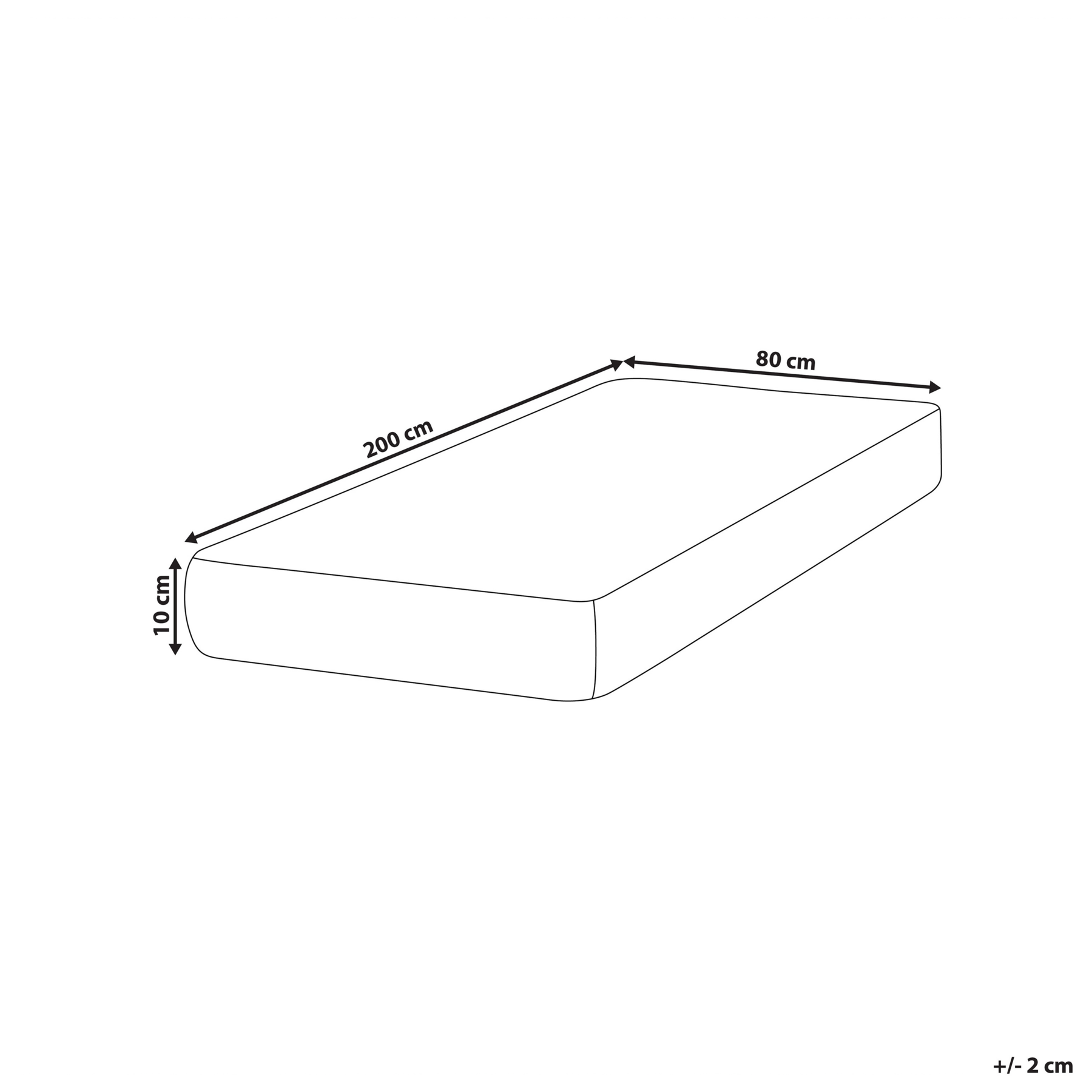 Beliani - PRECIOUS - Schuimmatras - Wit - 80 x 200 cm - Polyester
