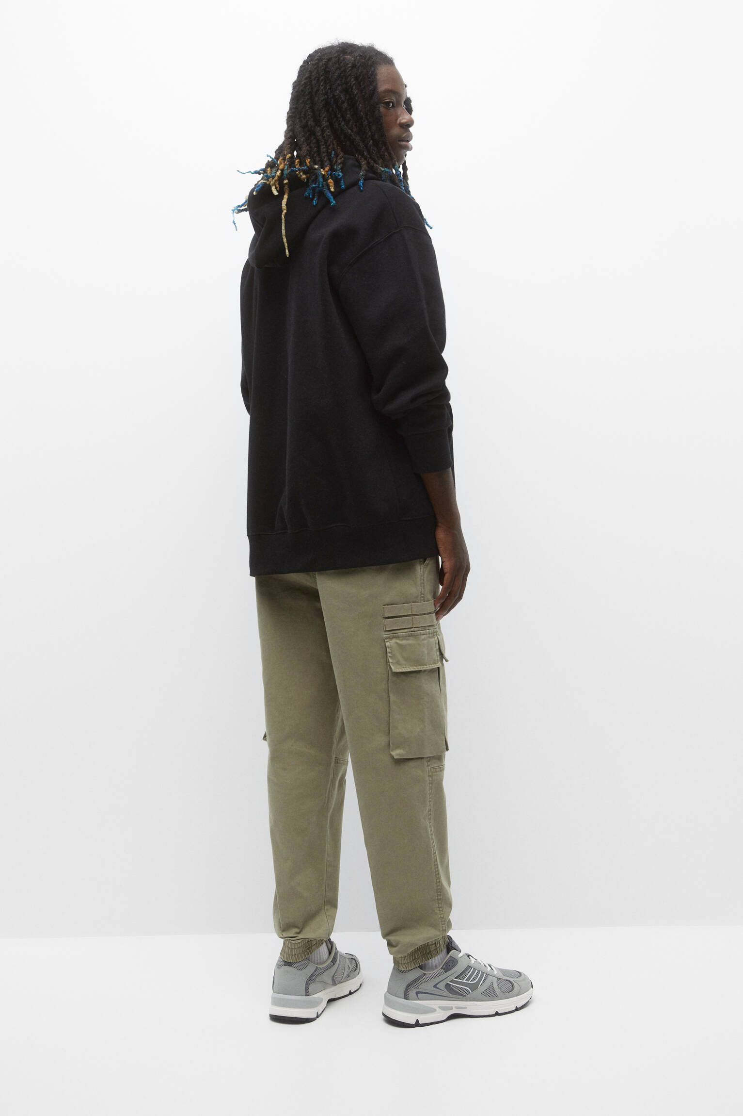 Calça cargo jogger - cáqui