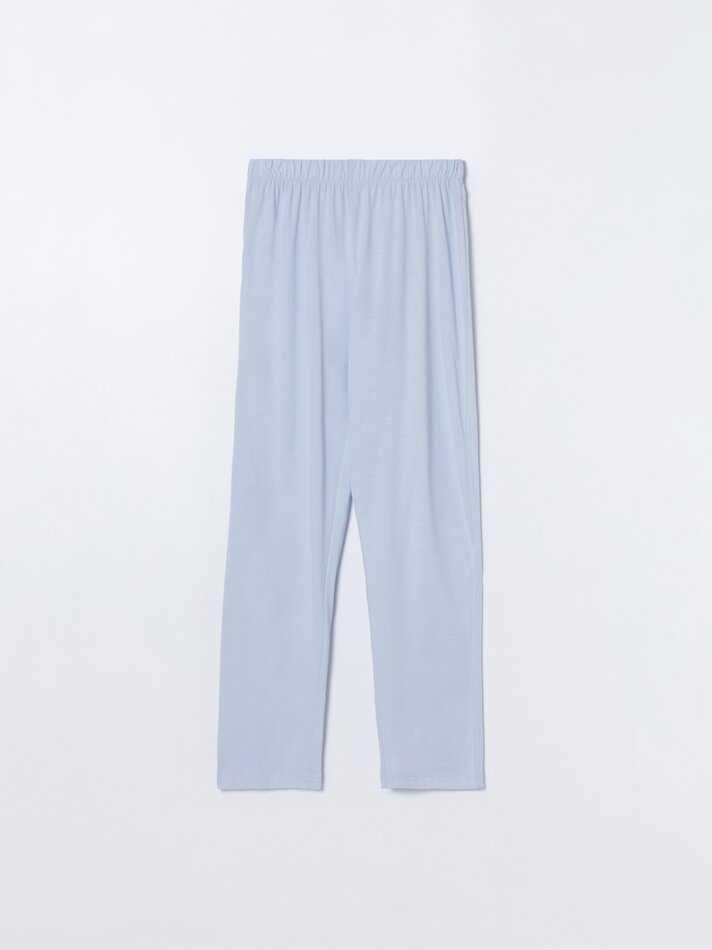 Conjunto de pijama comprido estampado - Azul claro