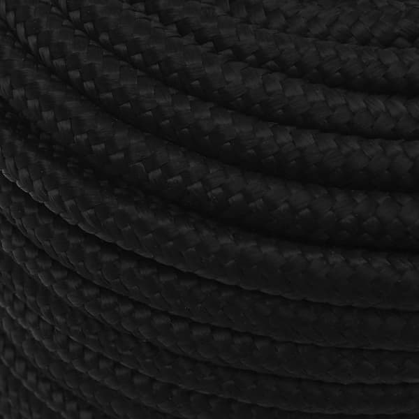 vidaXL Arbeidstau svart 12 mm 100 m polyester