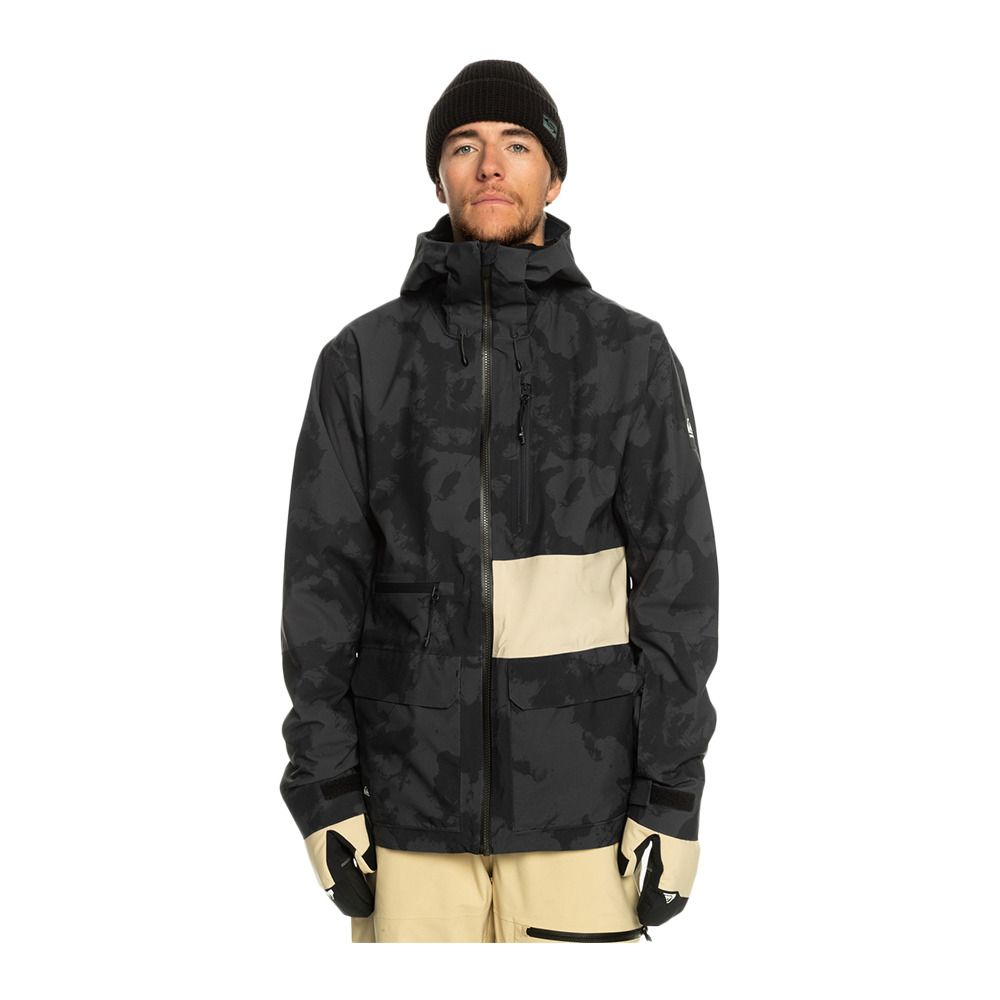 Quiksilver S CARLSON - Veste ski Homme tie dye true black