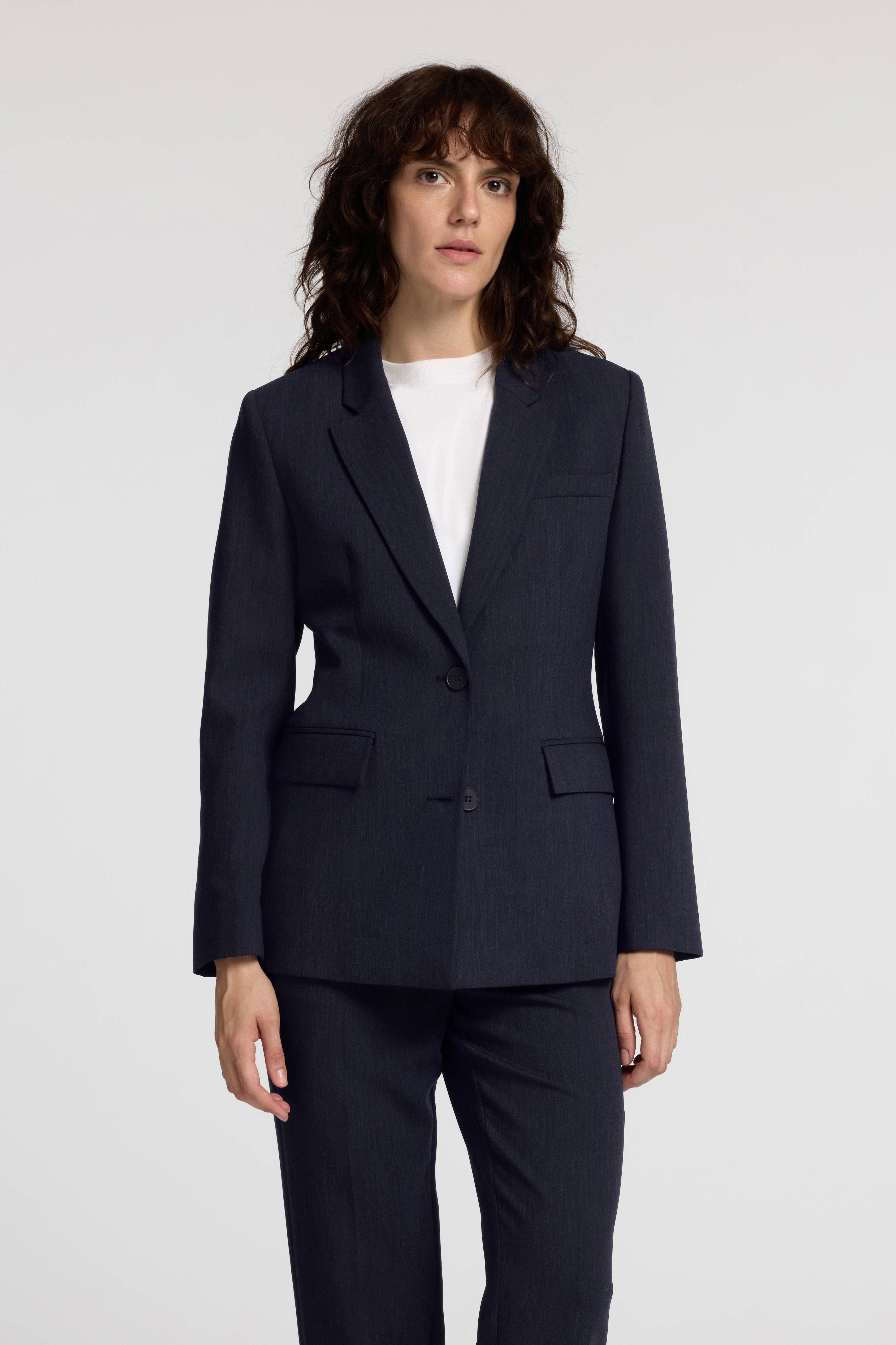 SELECTED FEMME rechtvallende blazer donkerblauw