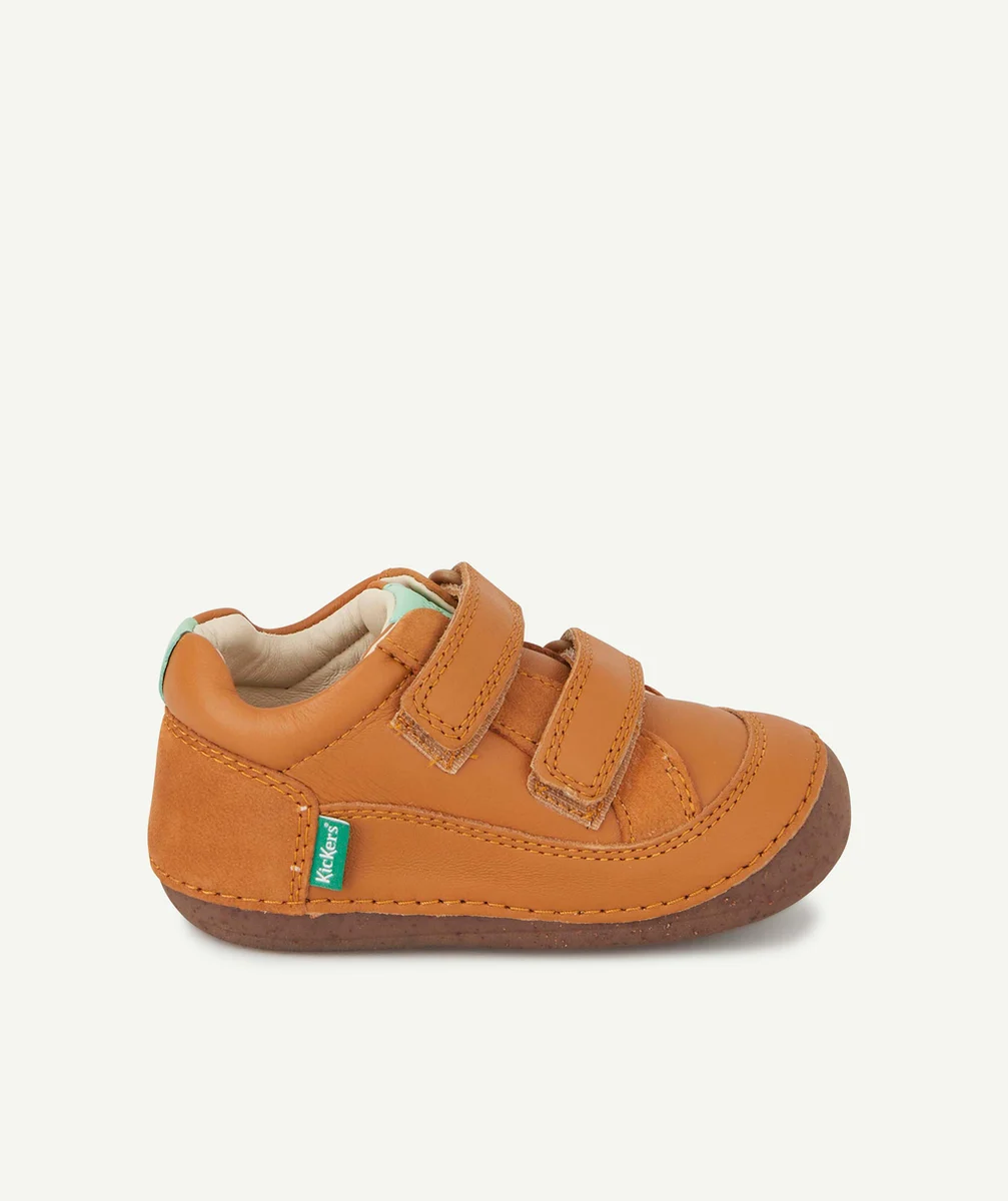 KICKERSBOOTS BÉBÉ CAMEL SOSTANKRO PREMIER PAS EN CUIR CAMEL