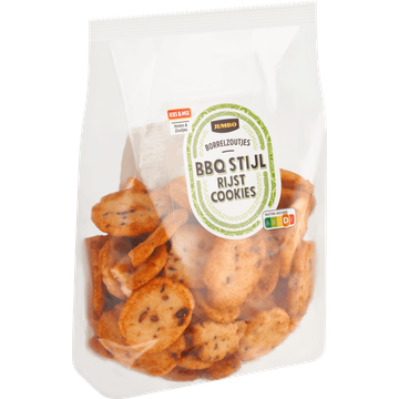 Jumbo Borrelzoutjes BBQ Stijl Rijstcookies 150 g