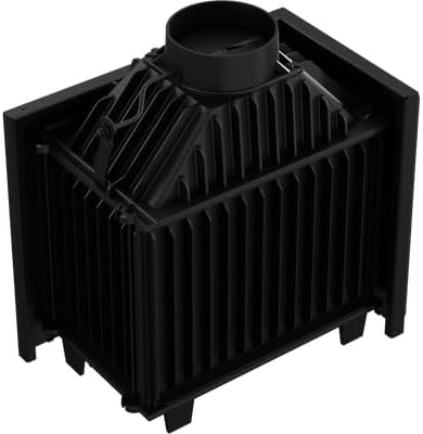 Eckkamineinsatz Gusseisen KRATKI Simple 8 kW Ø 200 Links Kaminset