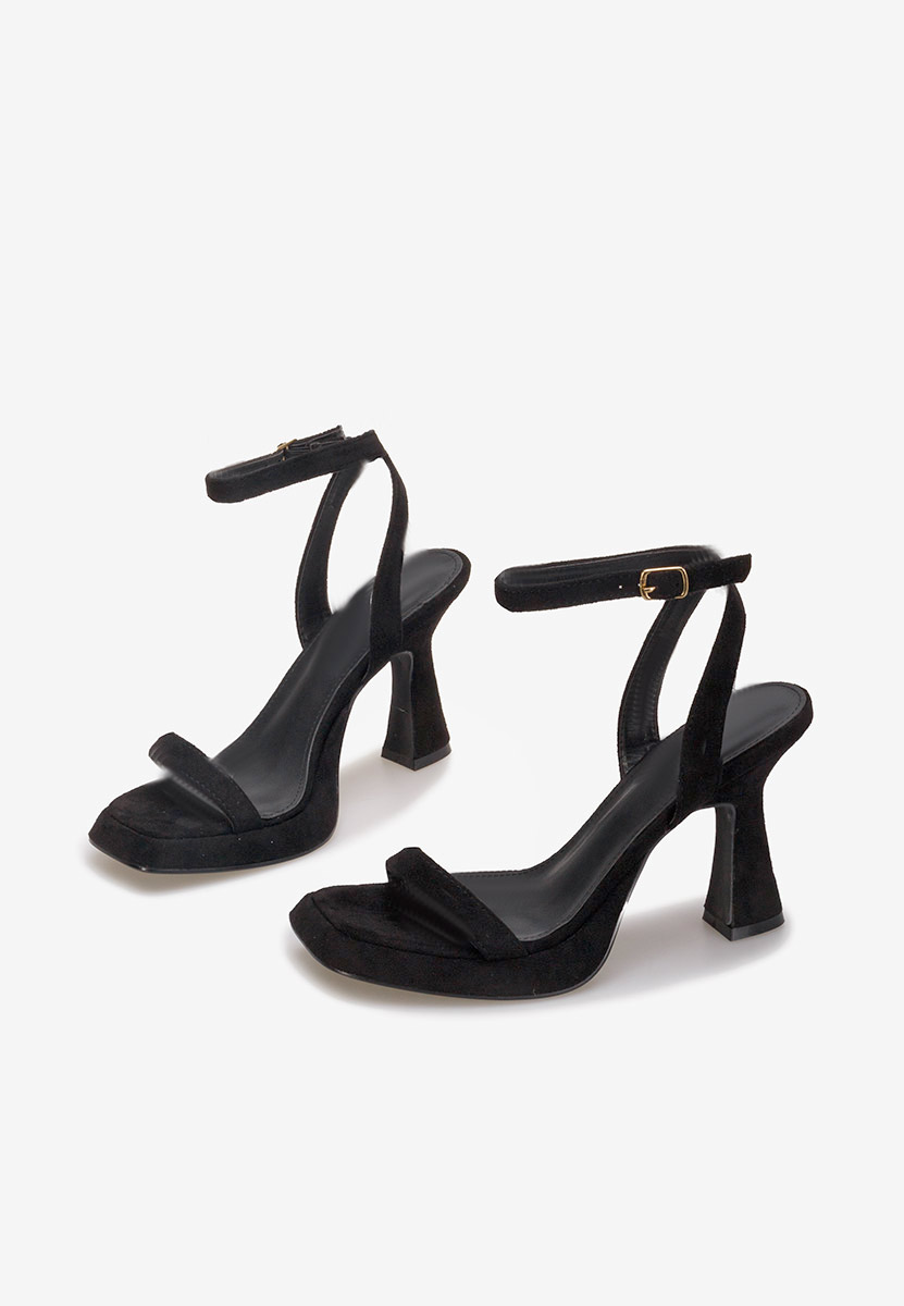 Sandales à talon noires Krona