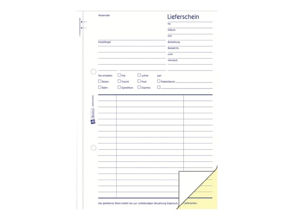 Avery Zweckform - Leveringsskjema - 40 ark - A5 - dublett - karbonfri