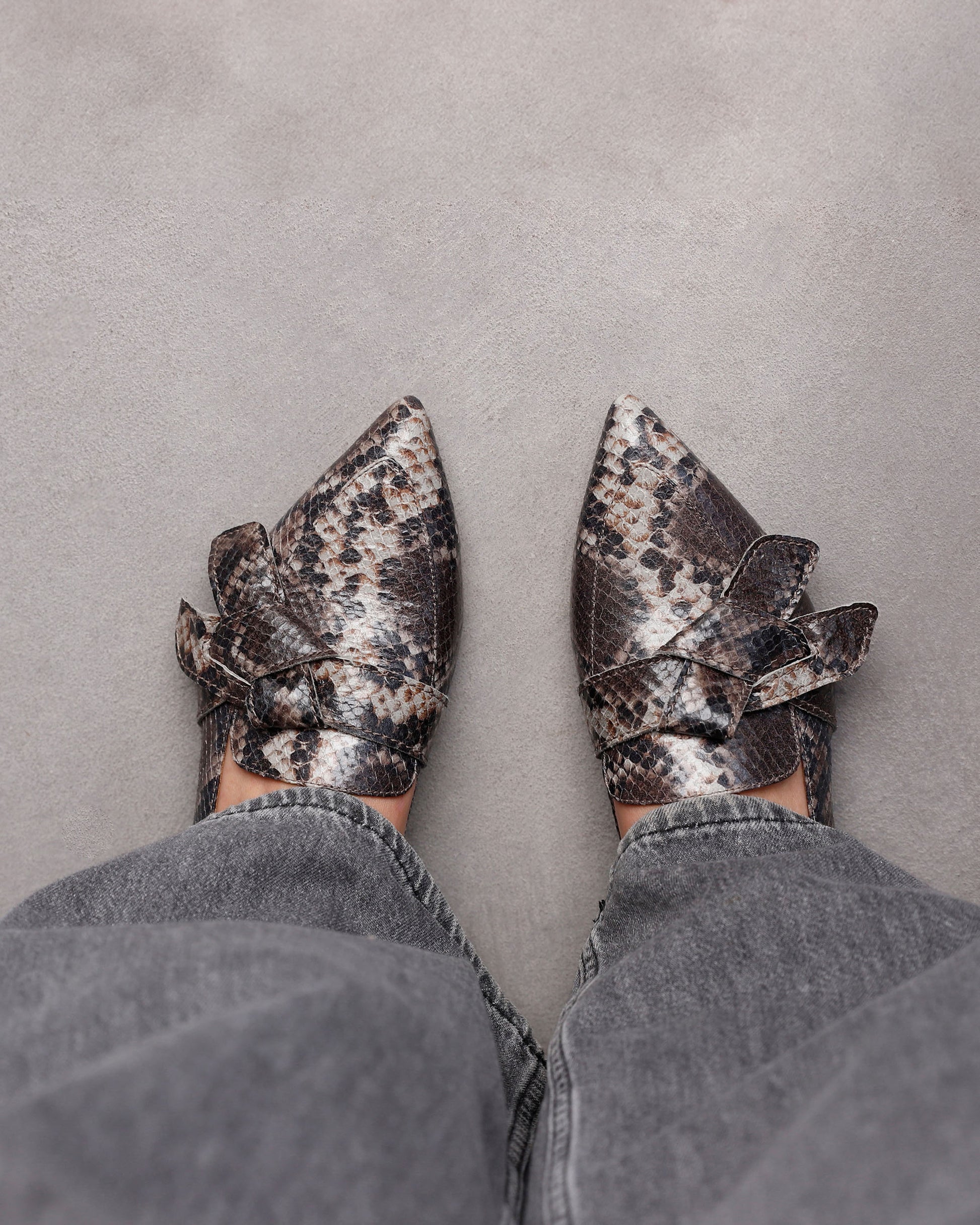 VIA VAI slangenprint dames loafers Lola Rayne