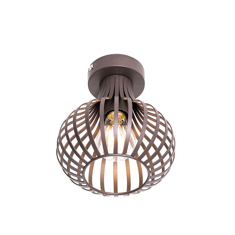 Moderne plafondlamp bruin 18 cm - Saffira