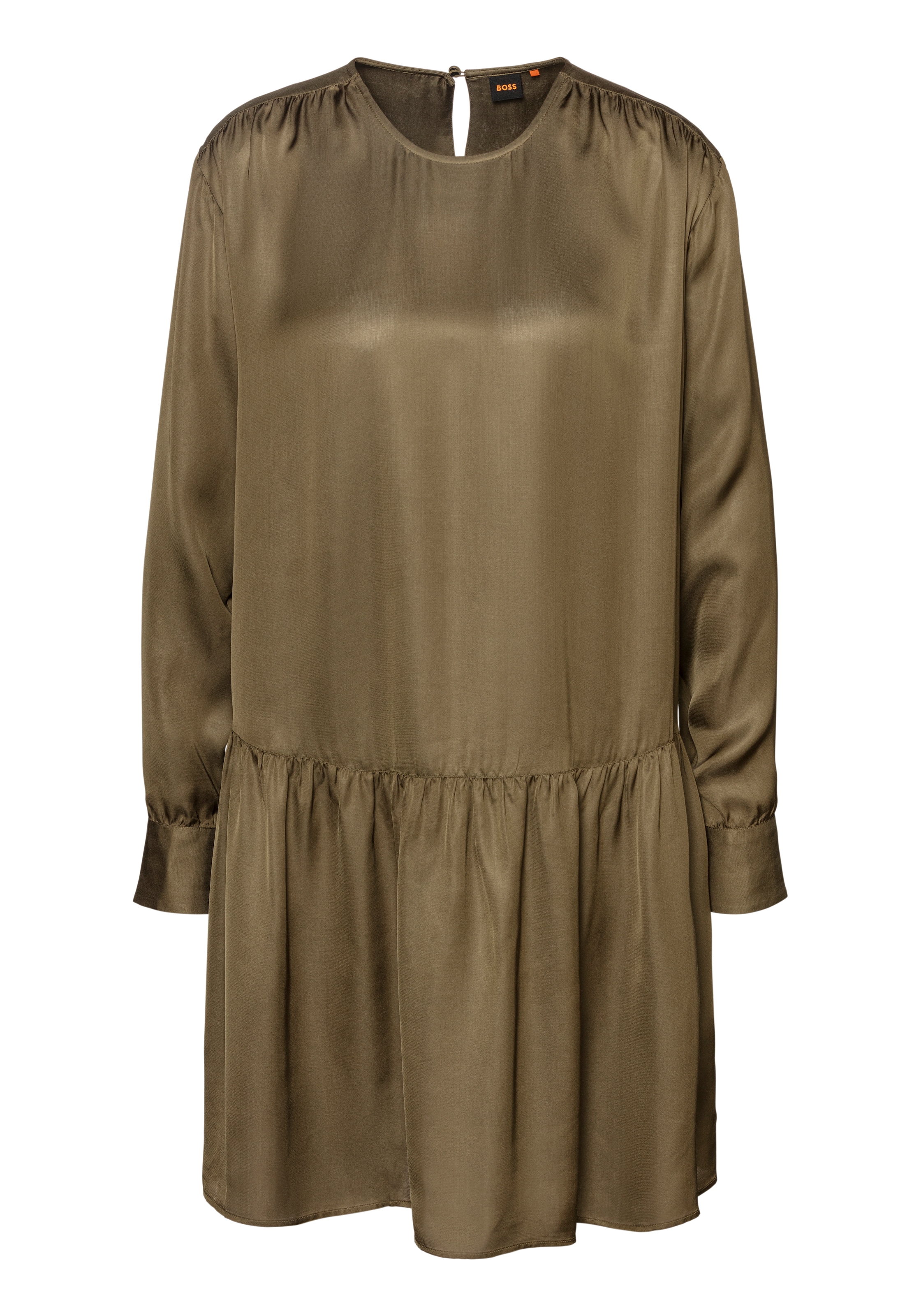 BOSS ORANGE Blusenkleid »Diveno Premium Damenmode« mit gerafften Details
