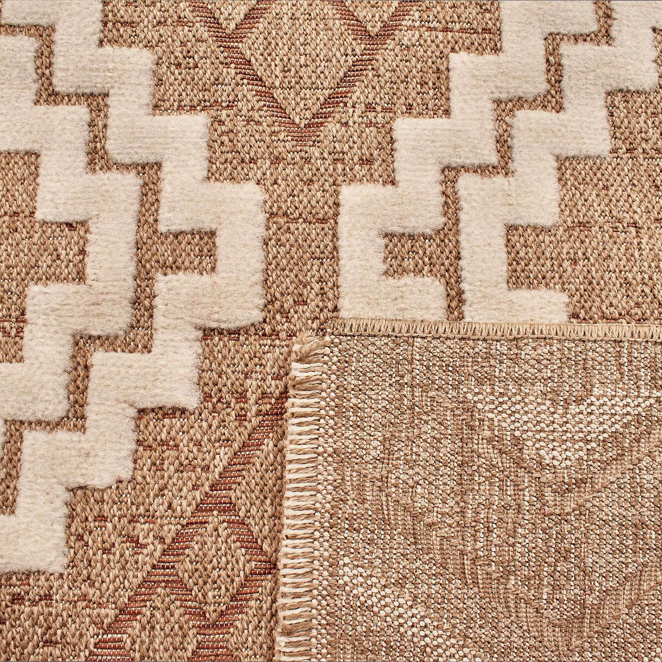 Nazar Rugs Tapis aspect jute TULUM 9054 intérieur & extérieur terra - 120x170 cm