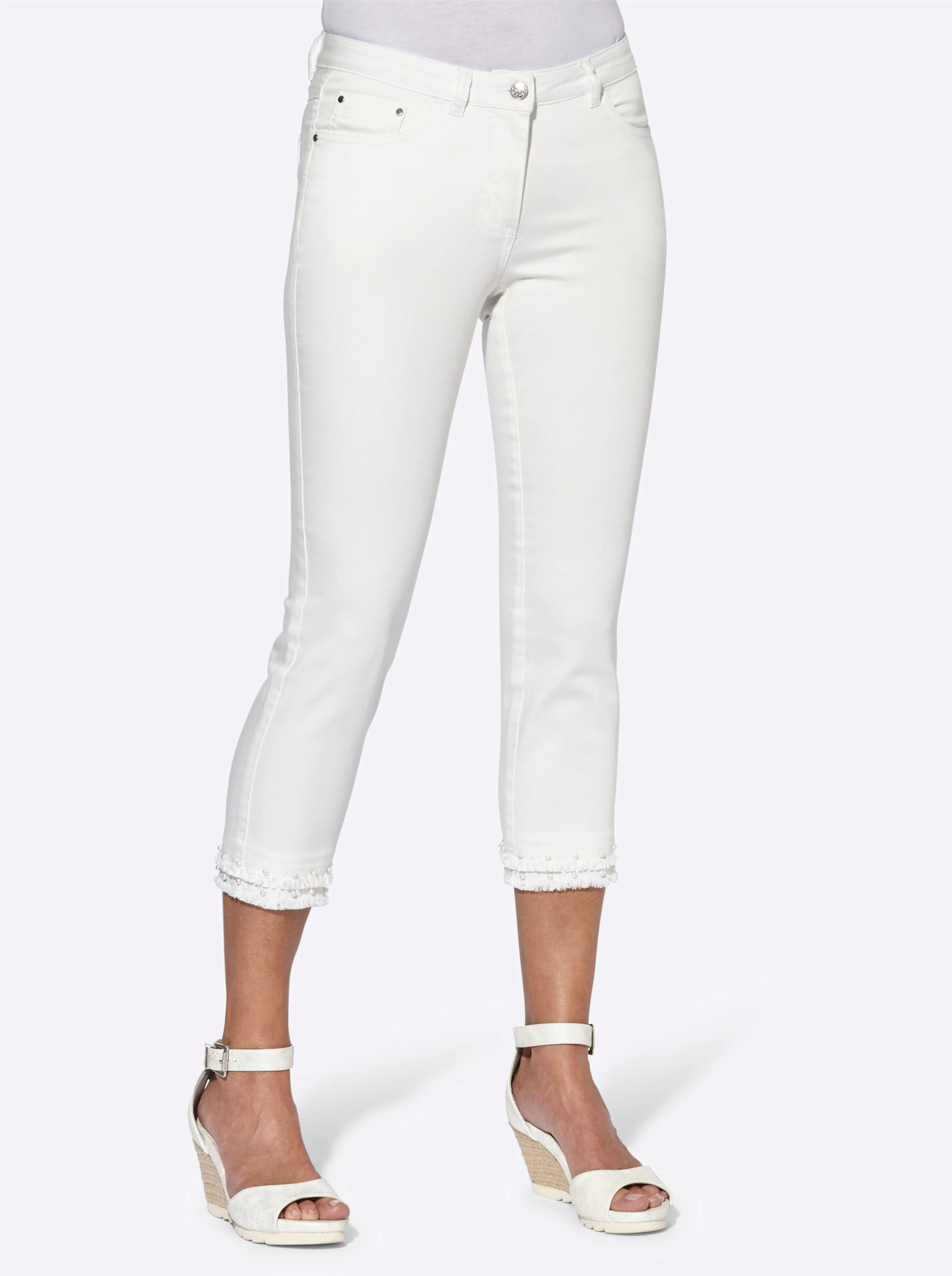 5-Pocket-Jeans in weiß