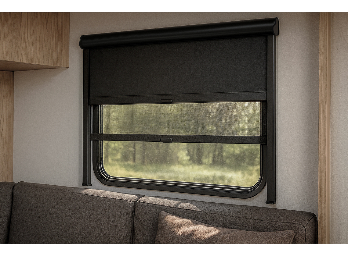 Obelink Velum combirollo black - 110 x 70 cm